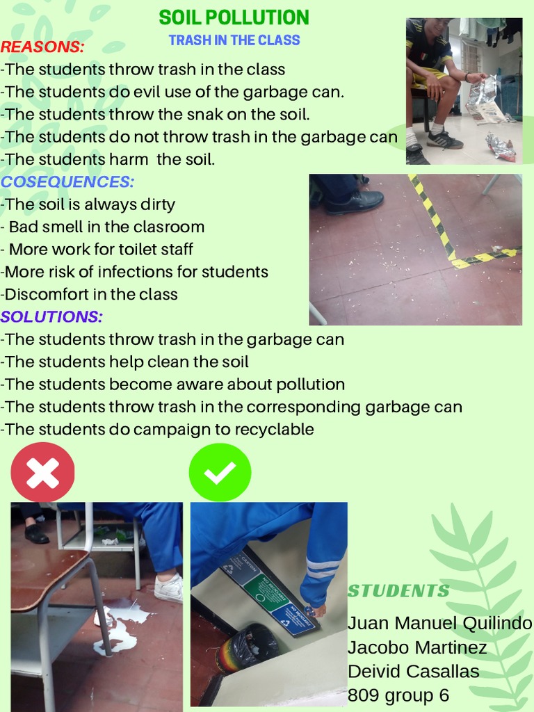 Poster Trash in the Class Ingles PDF