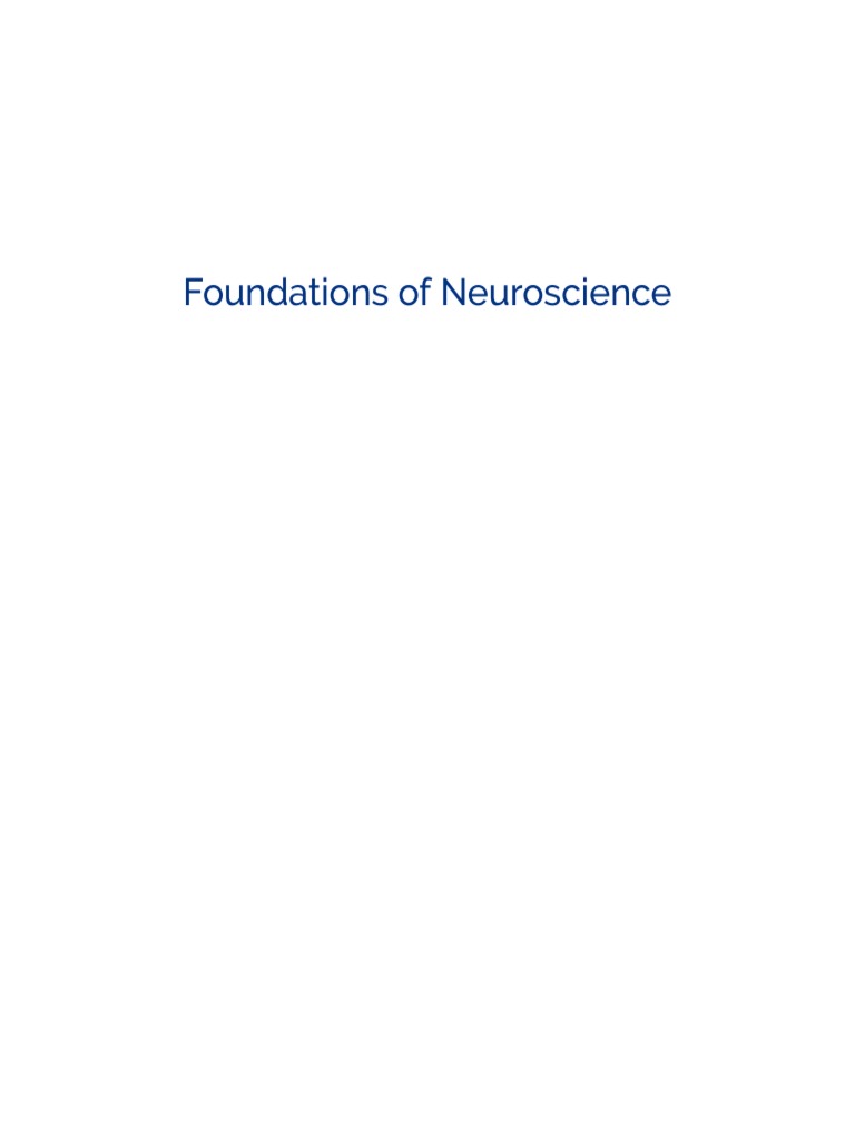 Foundations of Neuroscience Overview | PDF | Membrane Potential ...