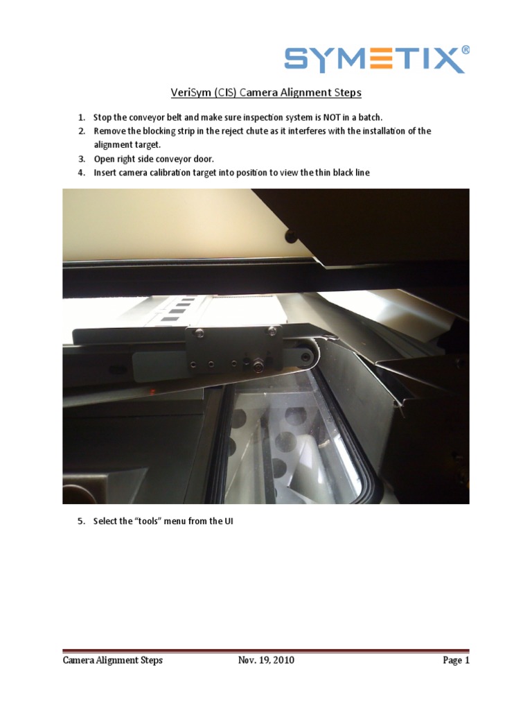 VeriSym Camera Alignment | PDF