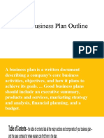 Mini Business Plan Outline 1