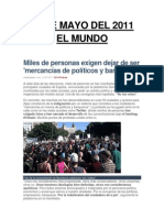 El Mundo - Democracia Real - 15, 16,17 y 18 de Mayo - 2011