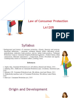 Consumer Protection Law - Origin & Development