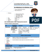 Experiencia de Aprendizaje #03 Personal Social