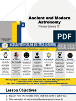 4TH Q. Physical Science - Ancient and Modern Astronomy