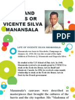 Life and Works or Vicente Silva Manansala
