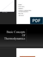 Name: Subject:: Kush Patel Chemical Engineering Thermodynamics 20BCH029