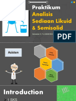 Praktikum: Analisis Sediaan Likuid & Semisolid