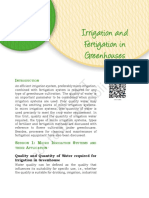 Irrigation and Fertigation in Greenhouses