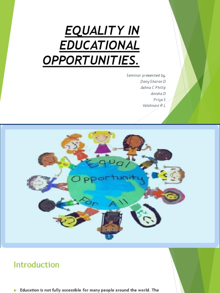 Equality in Educational Opportunities | PDF | Social Equality | Gender ...