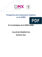 Prospectiva de La Educación Superior en La CDMX