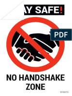 Stay Safe: No Handshake Zone