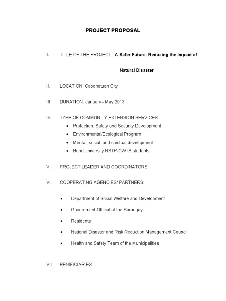 Disaster RIsk Management Proposal | PDF | Emergency Management | Risk ...