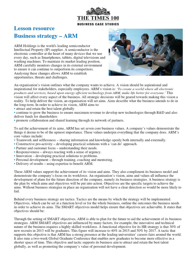 Arm Edition 18 Lesson Resource Vision Values Culture Mission Aims