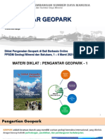 Materi Diklat Pengantar Geopark - Asep K Permana