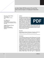 Perception of Employees About Select HR Dimensions Pre and Post Major Change Interventions and Its Impact On Employee Productivity: Study of A PSU in India