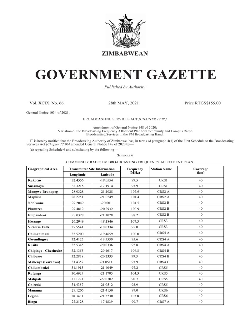 Government Gazette Published by Authority | PDF