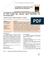 Maximizing Efficiency of Flue Gas Desulphurization in Coal Based DRI Processes