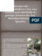 Literatur Des Hochmittelalters (1170-1250) Fürsten Und