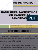 Îngrijirea pacientilor cu cancer de pancreas