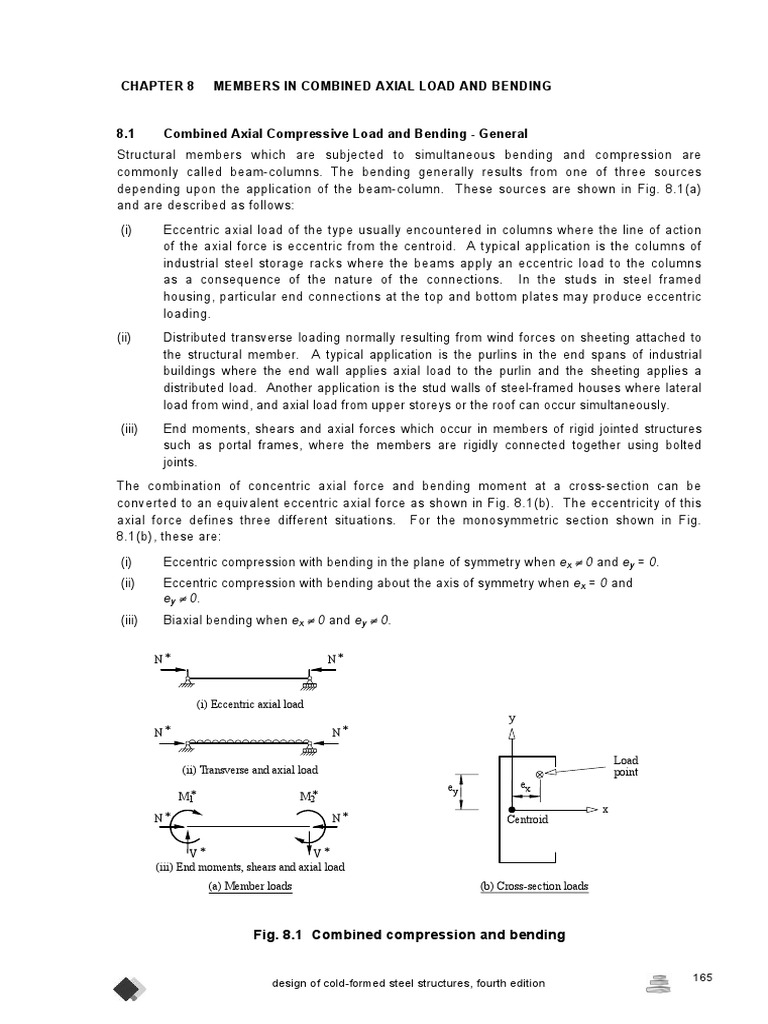 Combined Axial Load and Bending Design | PDF | Science & Mathematics
