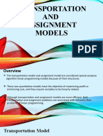 Transportation and Assignment Models