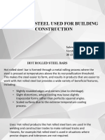 Forms of Steel Used For Building Construction: Submitted By, Varsha Das 38 s3