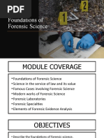 Module 1 Foundations of Forensic Science