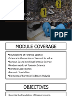 Module 1 Foundations of Forensic Science