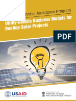 Utility-Centric Business Models For Rooftop Solar Projects: PACE-D Technical Assistance Program