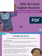 t2 e 3416 Sats Survival Year 6 English Revision Morning Starter Weekly Powerpoint Pack - Ver - 3