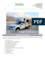 2 Berth Ford Ranger 4x4 Camper: Product Description