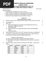 KVS Sample Paper Xii CS 2021