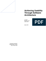 Achieving Usability Through Software Architecture