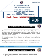 Live Coaching Classes Ca Foundation-Nov 2021 Paper 1: Principles and Practice of Accounting Topic - Bank Reconcilation Statement