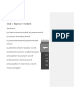 Unit 1. Types of Research