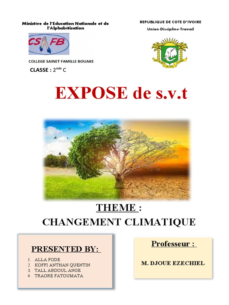 Expo Changement Climatique | PDF | Gaz à effet de serre | Changement ...