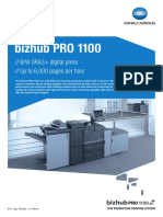 Bizhub PRO 1100: B/W SRA3+ Digital Press Up To 6,000 Pages Per Hour