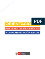 Orientaciones Evaluación Diagnóstica Planificación Anual