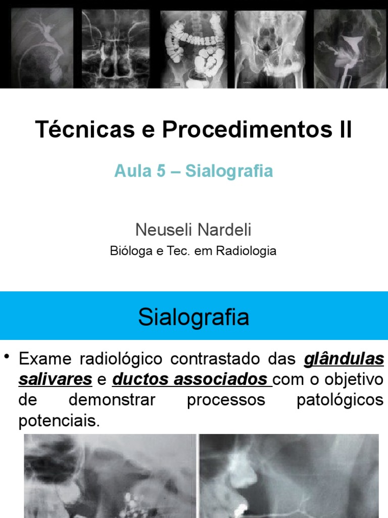 Técnicas e Procedimentos II - Sialografia PDF Anatomia animal