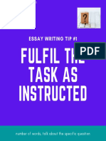 Fulfil The Task As Instructed: Essay Writing Tip #1