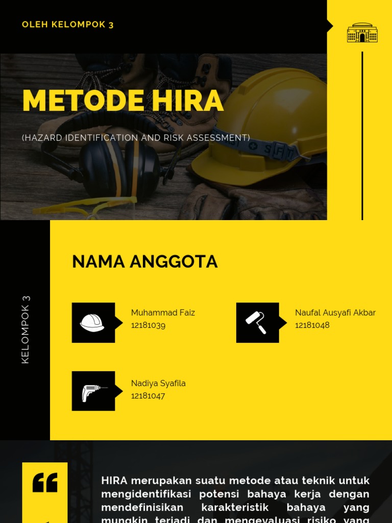 Metode Hira (Hazard Identification and Risk Assessment) PDF
