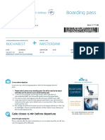 Boarding Pass: Bucharest Amsterdam KL 1372