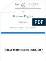 Business English: SPRING 2022