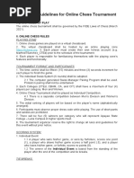 Technical Guidelines For Online Chess Tournament: I. Basic Rules of Play