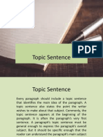 Topic Sentence