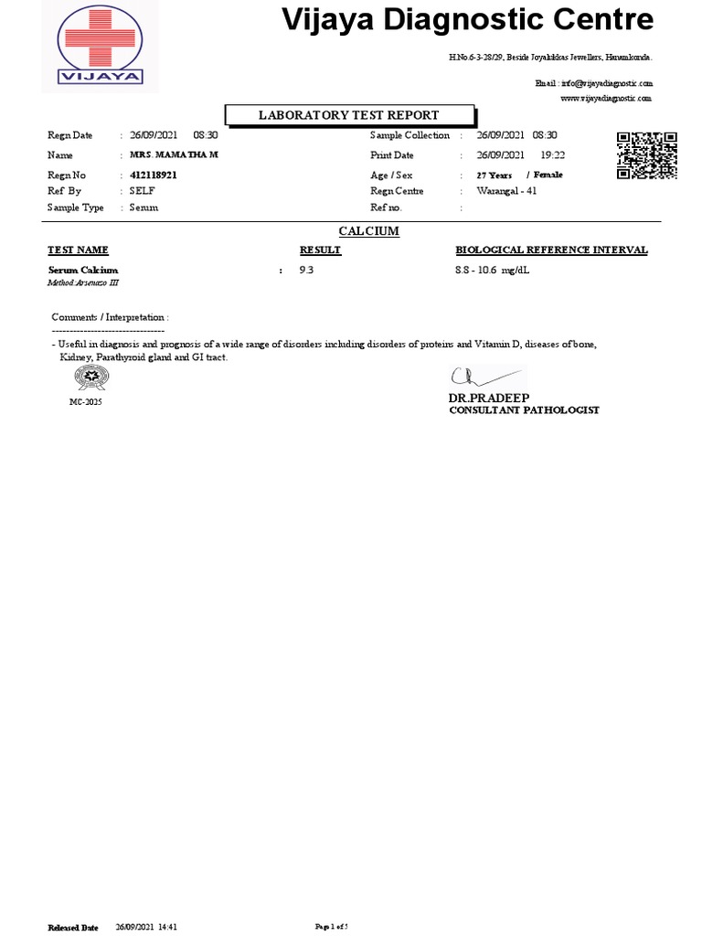 vijaya-diagnostic-centre-laboratory-test-report-for-mrs-mamatha-m