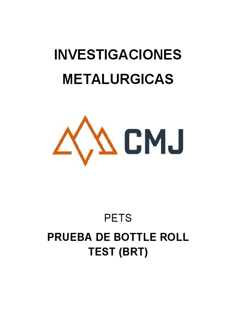 Pets Im 001Prueba de Bottle Roll Test (BRT) PDF Agua