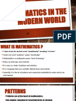 Mathematics in the Modern World: Patterns, Functions, Logic and Sets