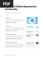 Important Github Repositories For Security: Created Tags