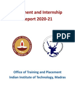 IITM Placement and Internship Report 2021